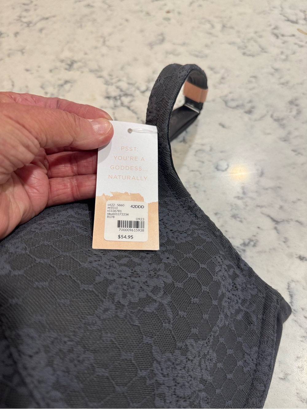 Cacique Full Coverage Lace T-Shirt Bra Gray Lightly Lined Underwire NWT 42DDD - Picture 5 of 9